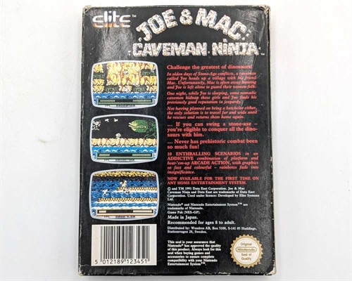 Joe & Mac Caveman Ninja - Original Æske - SCN - NES Spil (B Grade) (Genbrug)